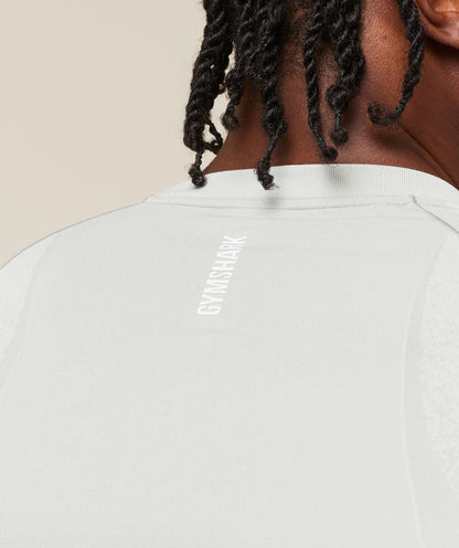 Gymshark Shadow Seamless Long Sleeve T-Shirt Light Grey