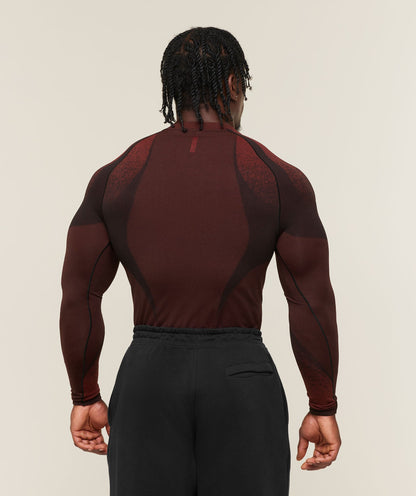 Gymshark Shadow Seamless Long Sleeve T-Shirt Sets Red