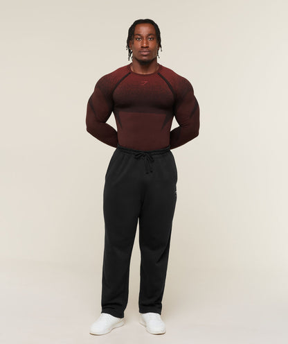 Gymshark Shadow Seamless Long Sleeve T-Shirt Sets Red