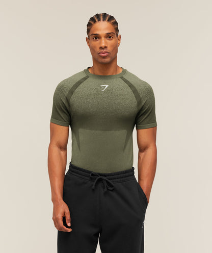 Gymshark Shadow Seamless T Shirt Core Olive