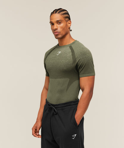 Gymshark Shadow Seamless T Shirt Core Olive