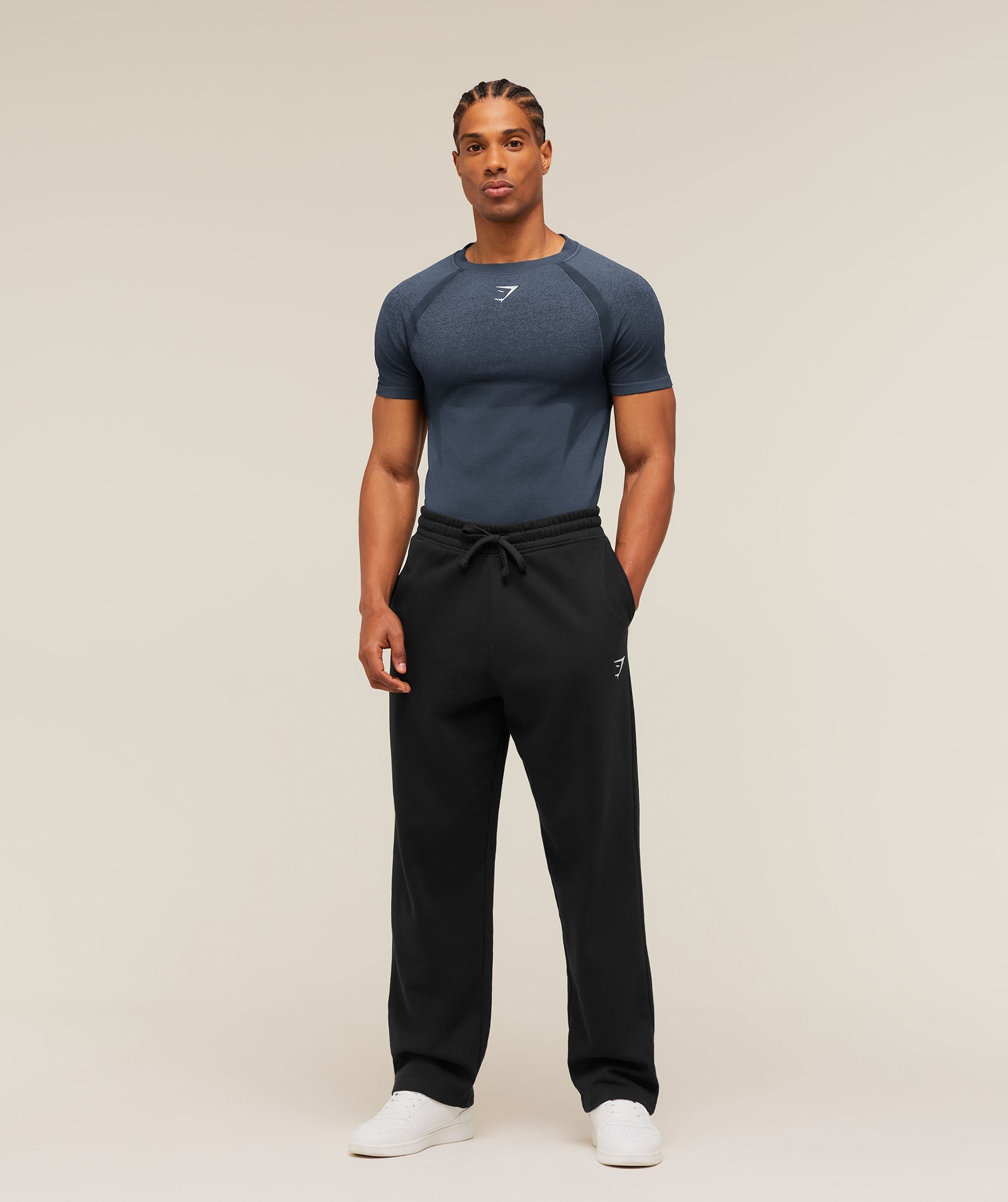 Gymshark Shadow Seamless T Shirt Heavy Blue