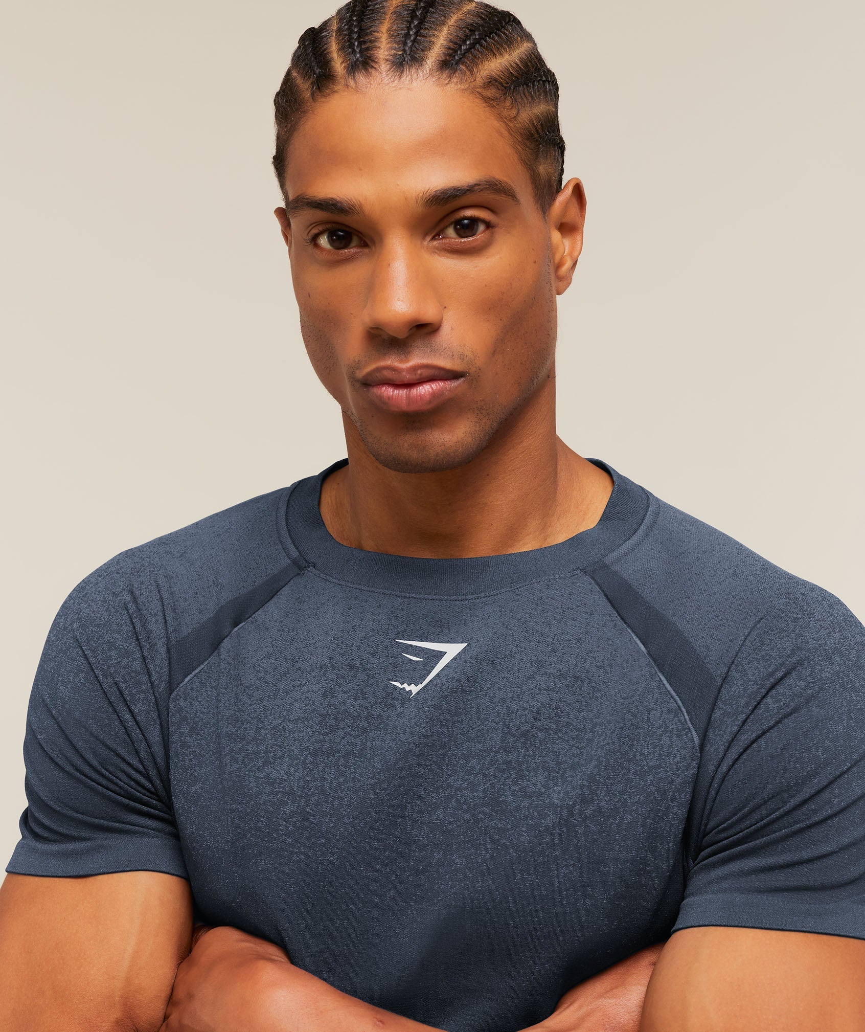 Gymshark Shadow Seamless T Shirt Heavy Blue