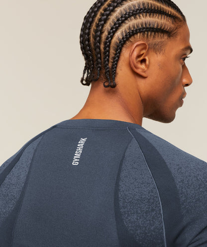 Gymshark Shadow Seamless T Shirt Heavy Blue