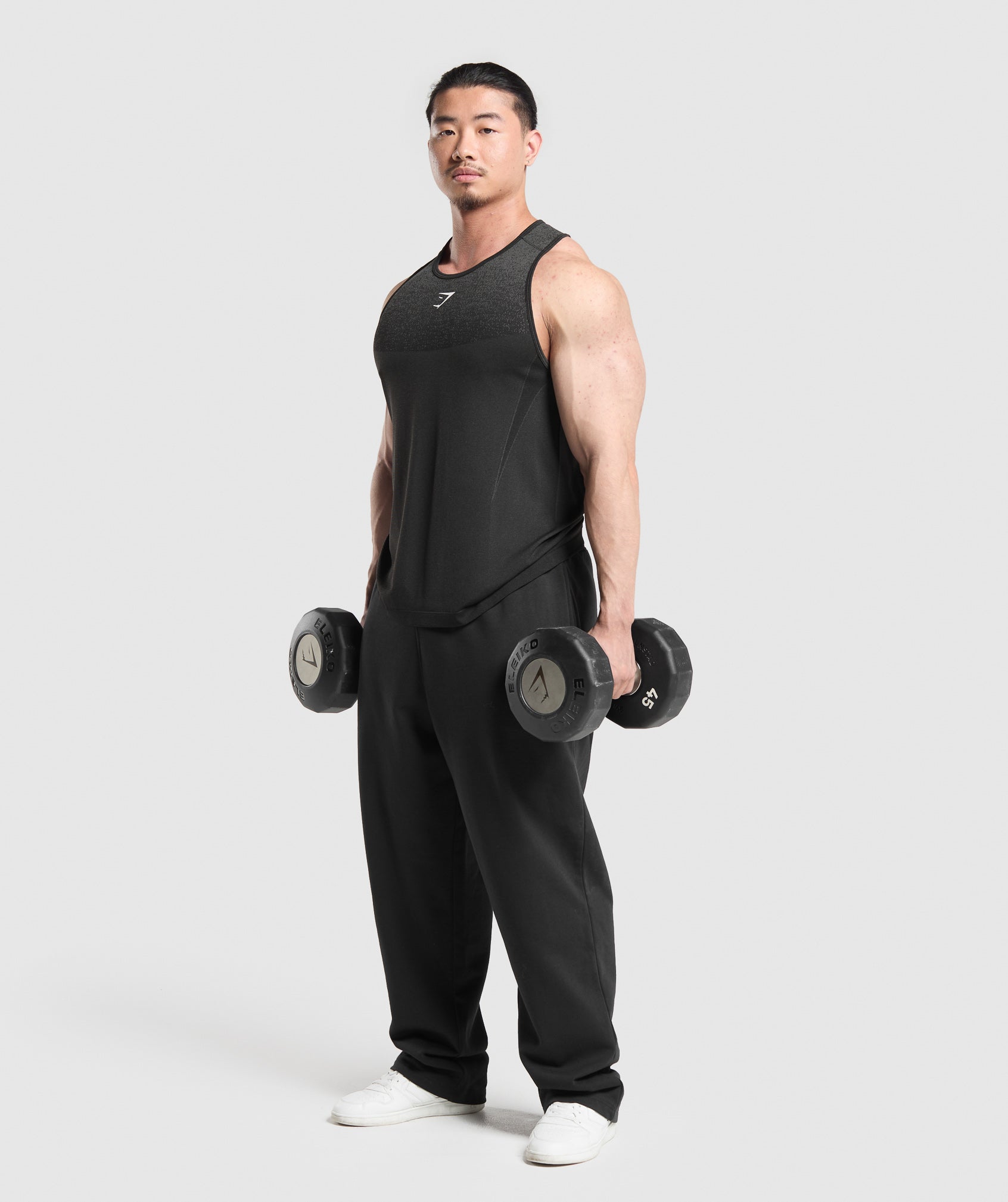 Gymshark Shadow Seamless Stringer Black