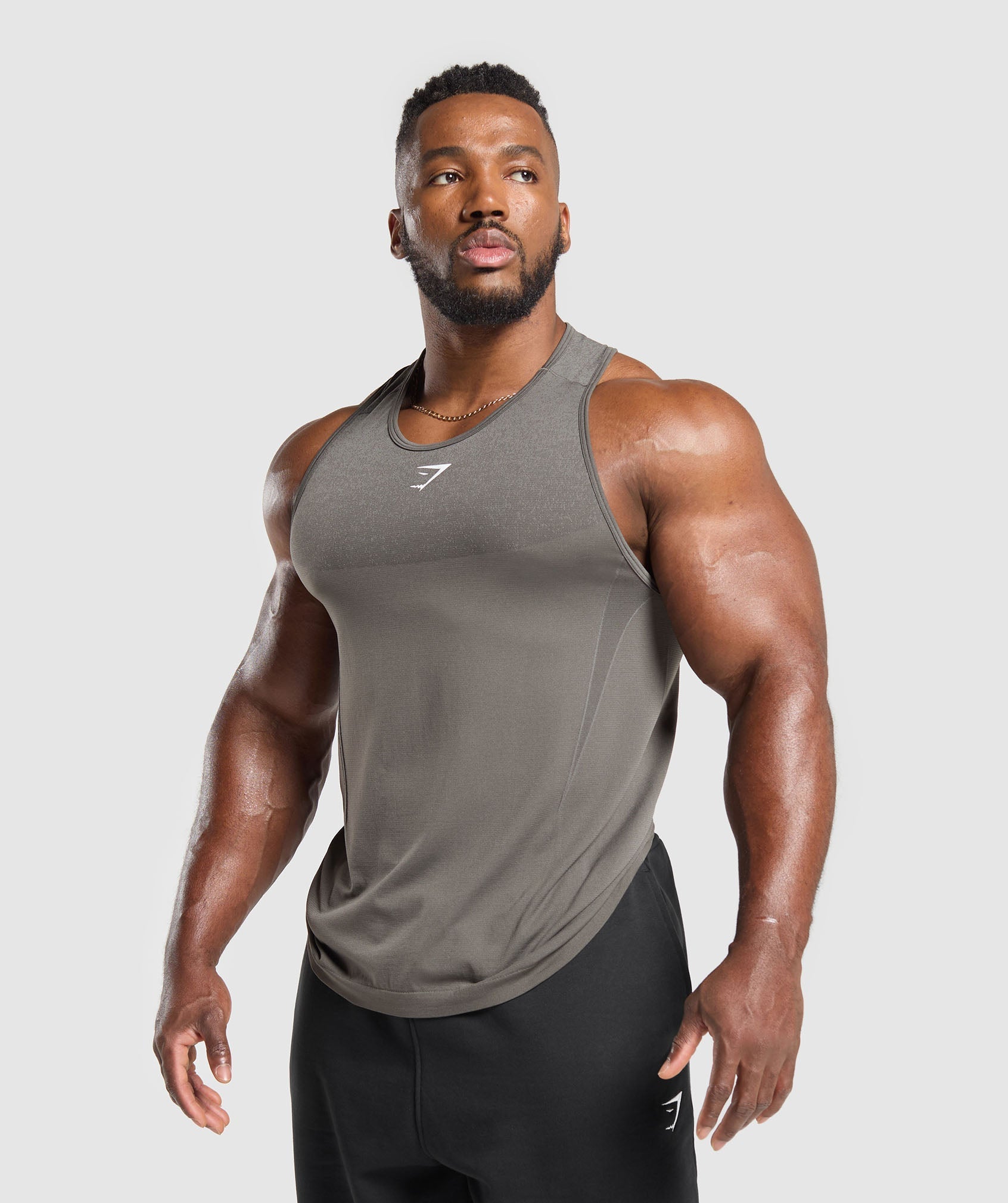 Gymshark Shadow Seamless Stringer Meteor Grey