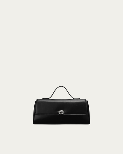 Freja Shell Clutch Black Gloss