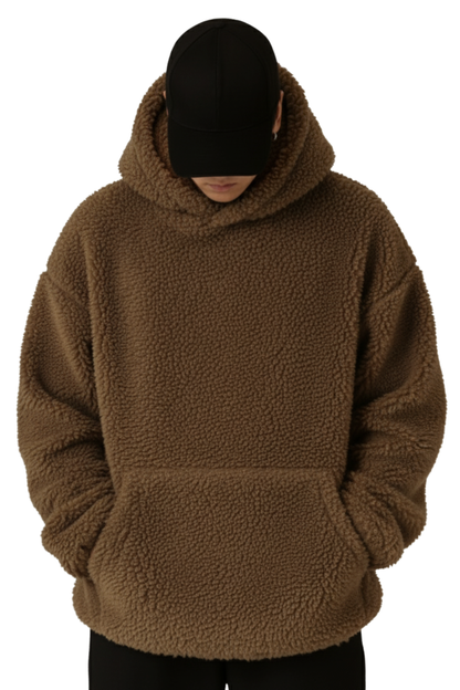 Sherpa Brown Furr oversized hoodie