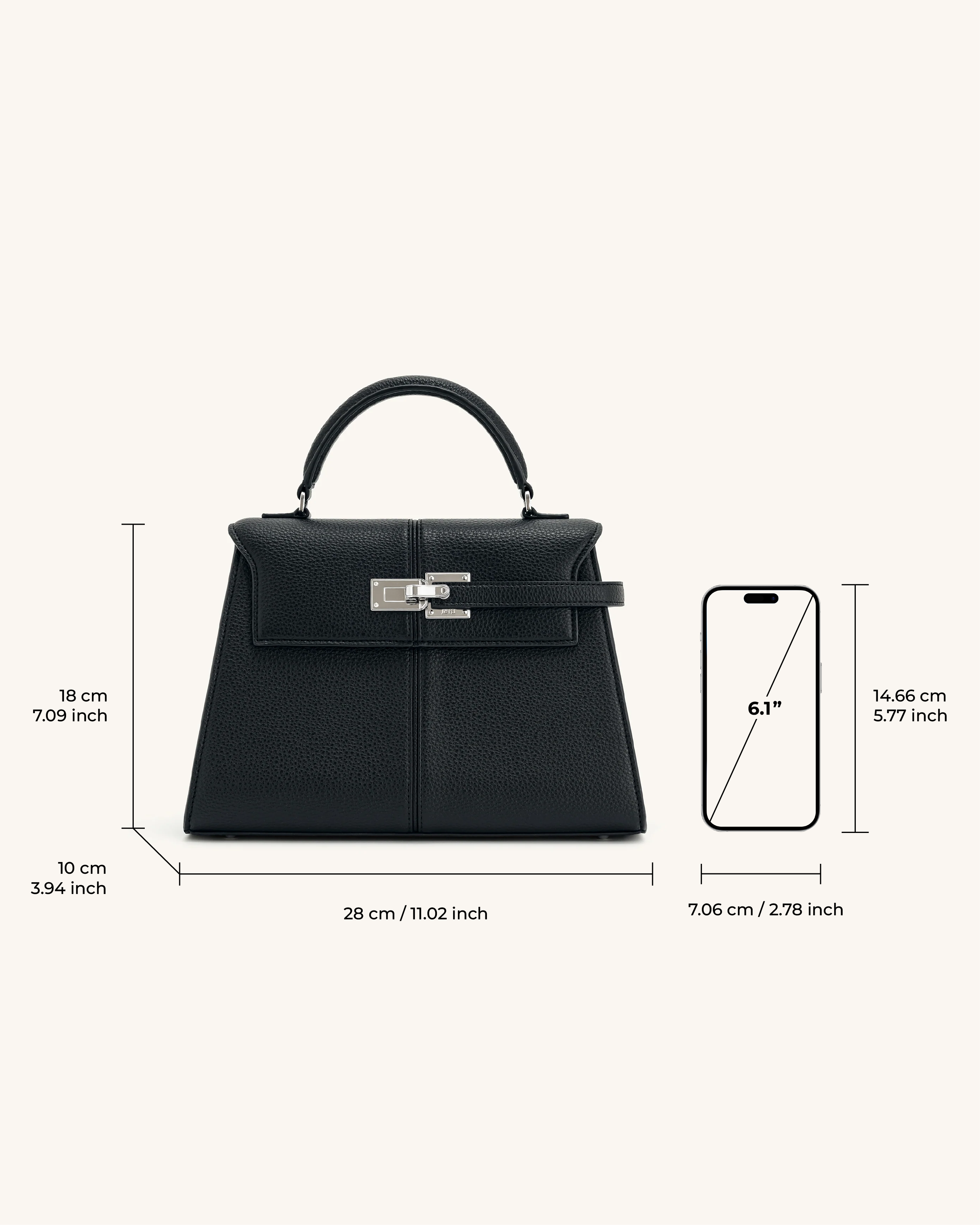 Jw Pei Elise Large Top Handle Bag Black