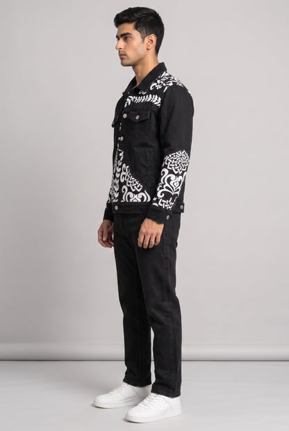 PATCHWORK DENIM BLACK MEN'S JACKET [50/50 LIMITED EDITION]