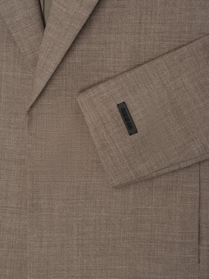 Essentials High Twist Wool Single Breasted Blazer Dune Pearl