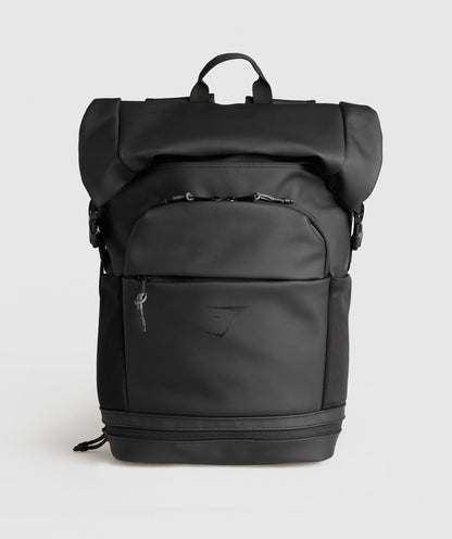 Gymshark Sleek Backpack Roll Top Black