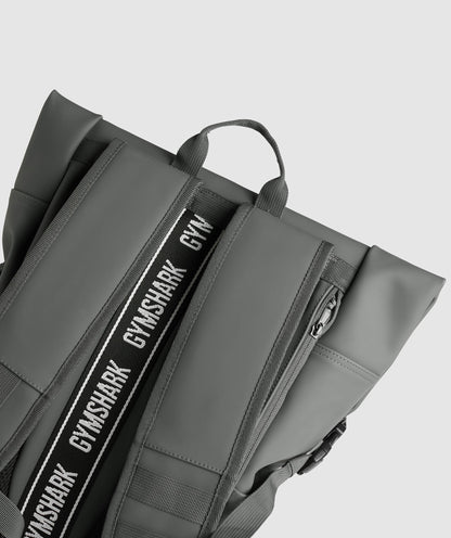Gymshark Sleek Backpack Roll Top Graphite Grey