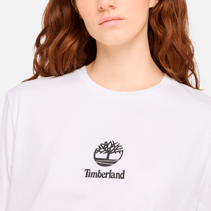 Timberland Small Logo Print Short Sleeve T-Shirt White