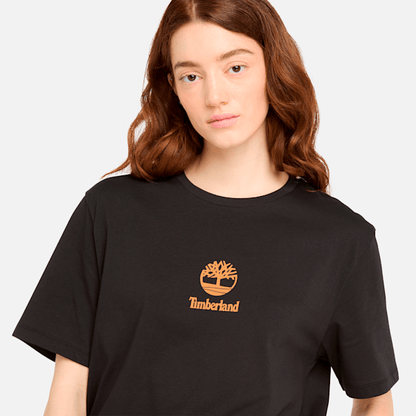 Timberland Small Logo Print Short Sleeve T-Shirt Black