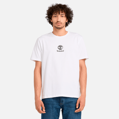 Timberland Small Logo Print Short Sleeve T-Shirt White