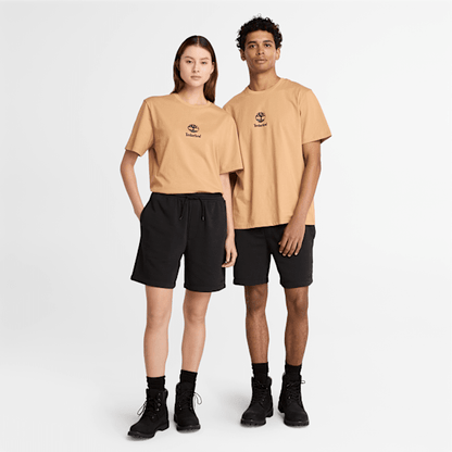 Timberland Small Logo Print Short Sleeve T-Shirt Light Wheat