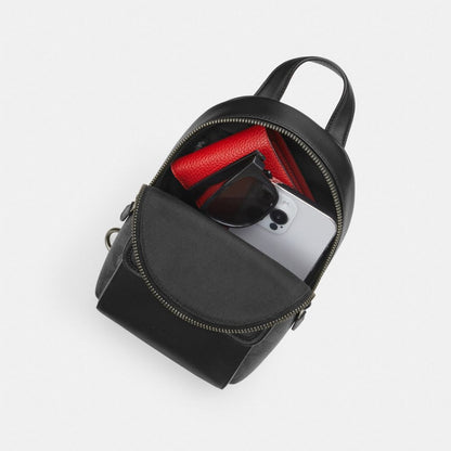 Coach Small Turnlock Sling Pack In Signature Canvas Gunmetal Charcoal Black