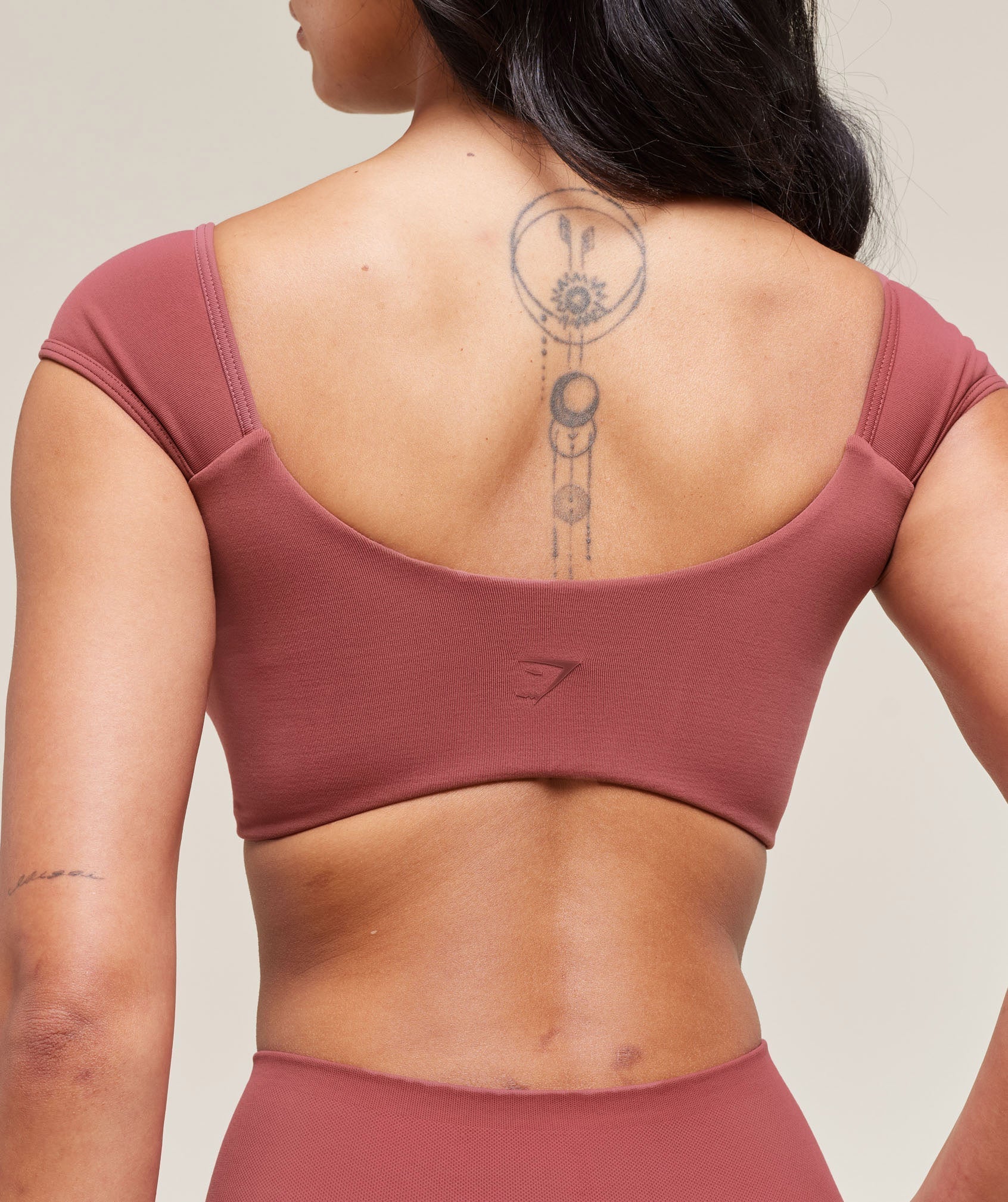Women's Gymshark Soft Sculpt Cap Sleeve Bralette Washed Berry Pink