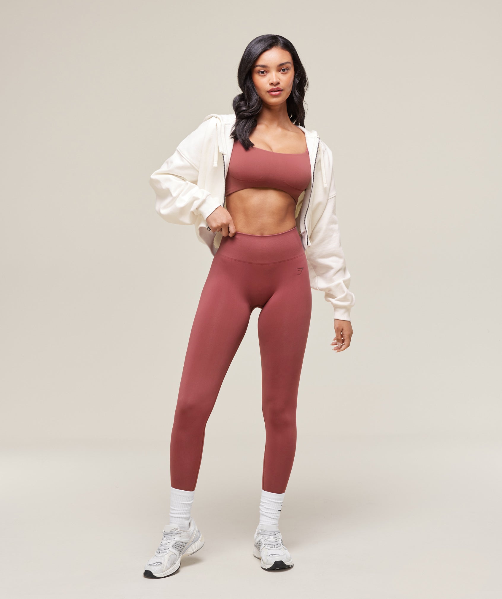 Women's Gymshark Soft Sculpt Cap Sleeve Bralette Washed Berry Pink