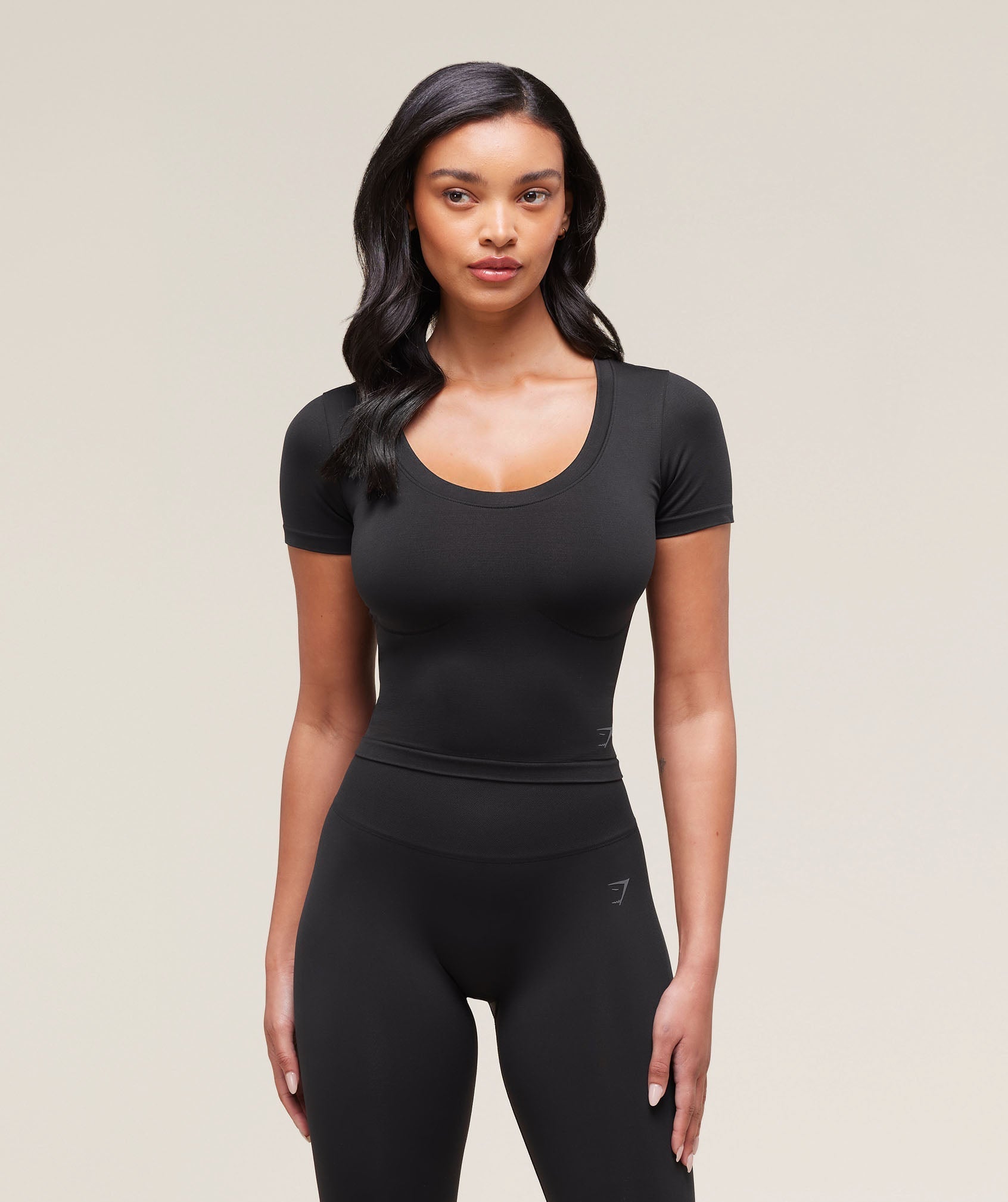 Women's Gymshark Soft Sculpt Midi T-Shirt Black