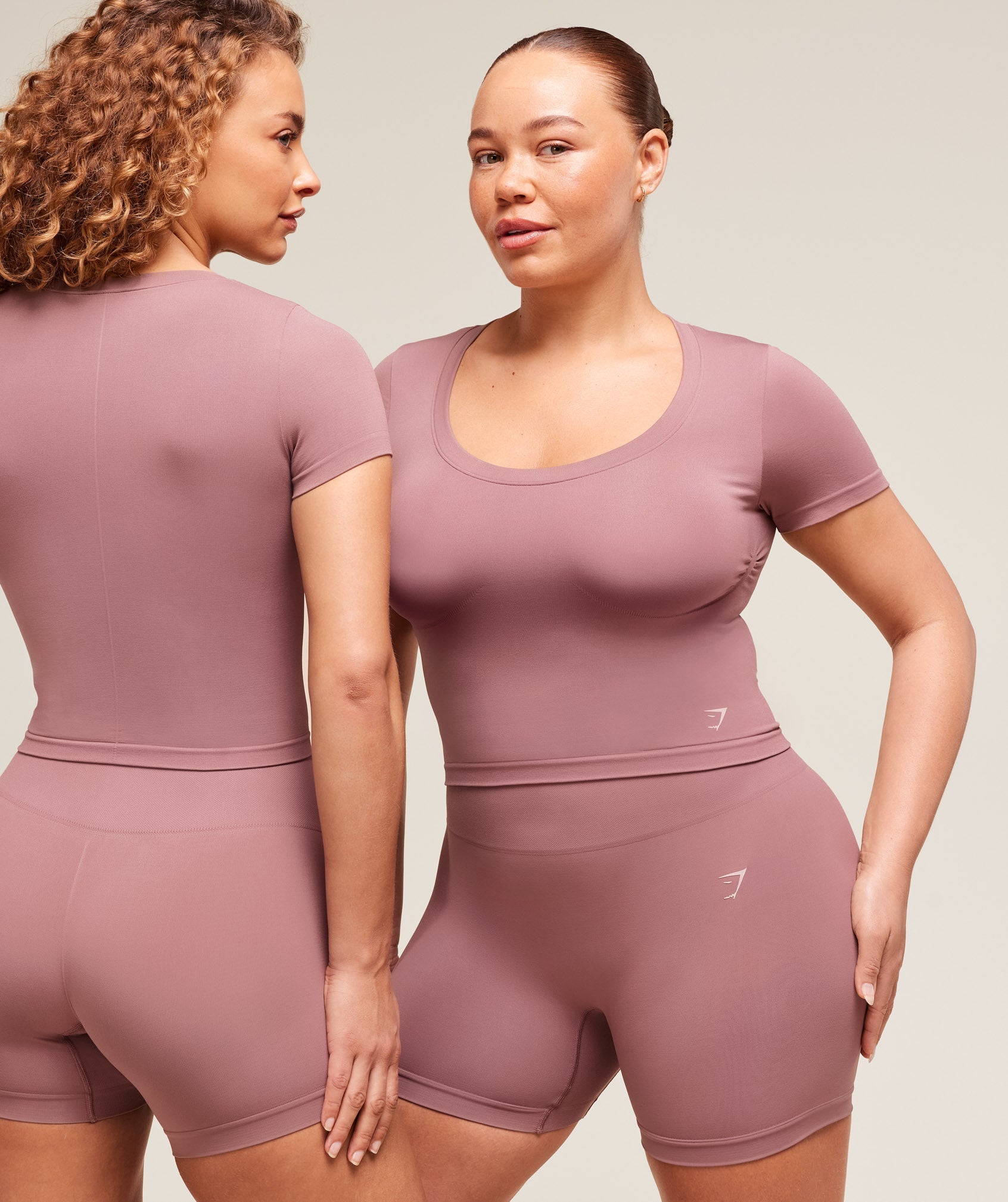 Women's Gymshark Soft Sculpt Midi T-Shirt Calm Pink
