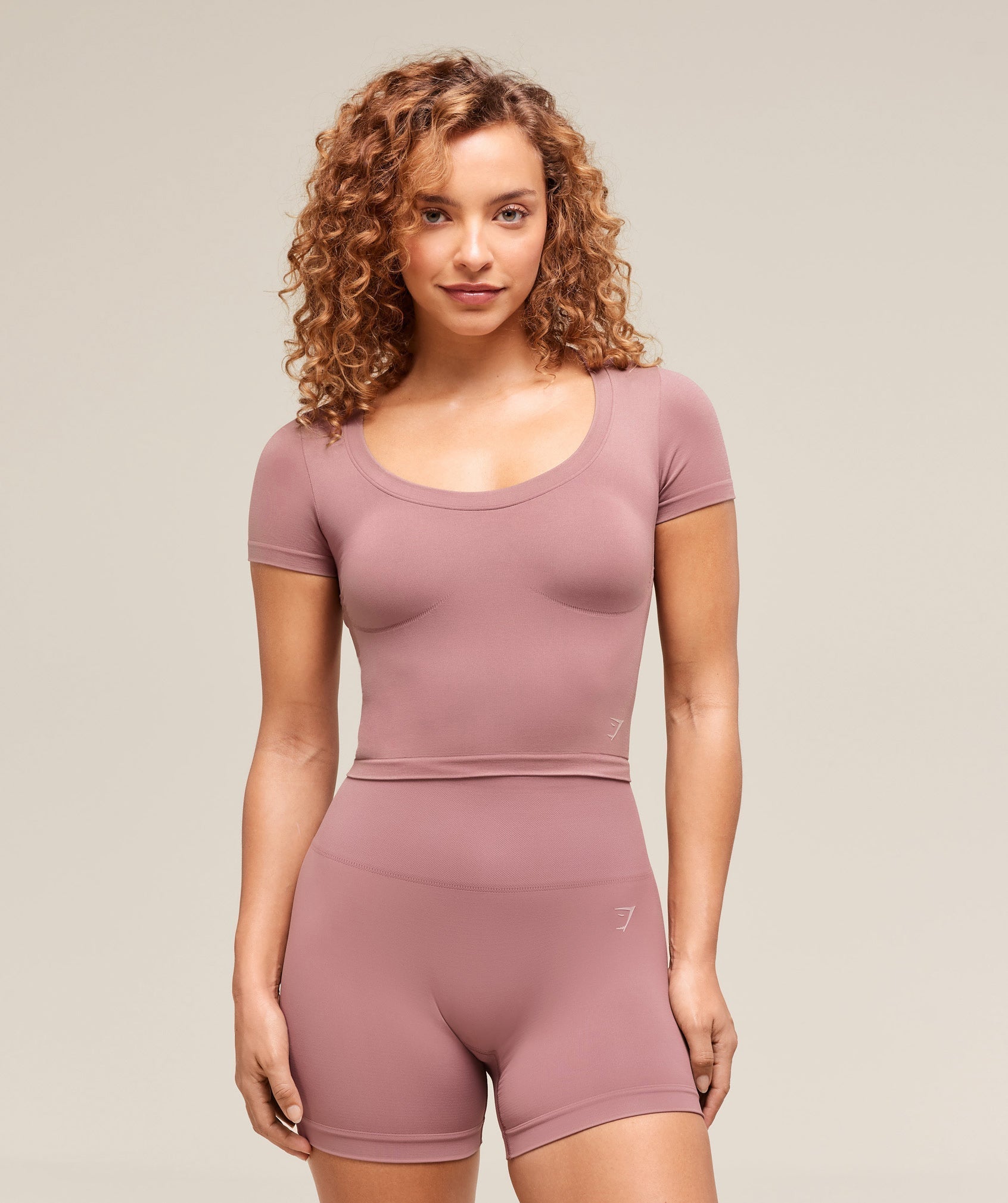 Women's Gymshark Soft Sculpt Midi T-Shirt Calm Pink