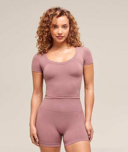 Women's Gymshark Soft Sculpt Midi T-Shirt Calm Pink