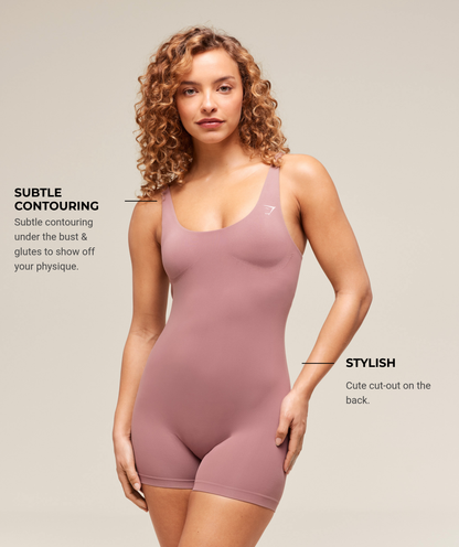 Women's Gymshark Soft Sculpt 5" All-In-One Calm Pink