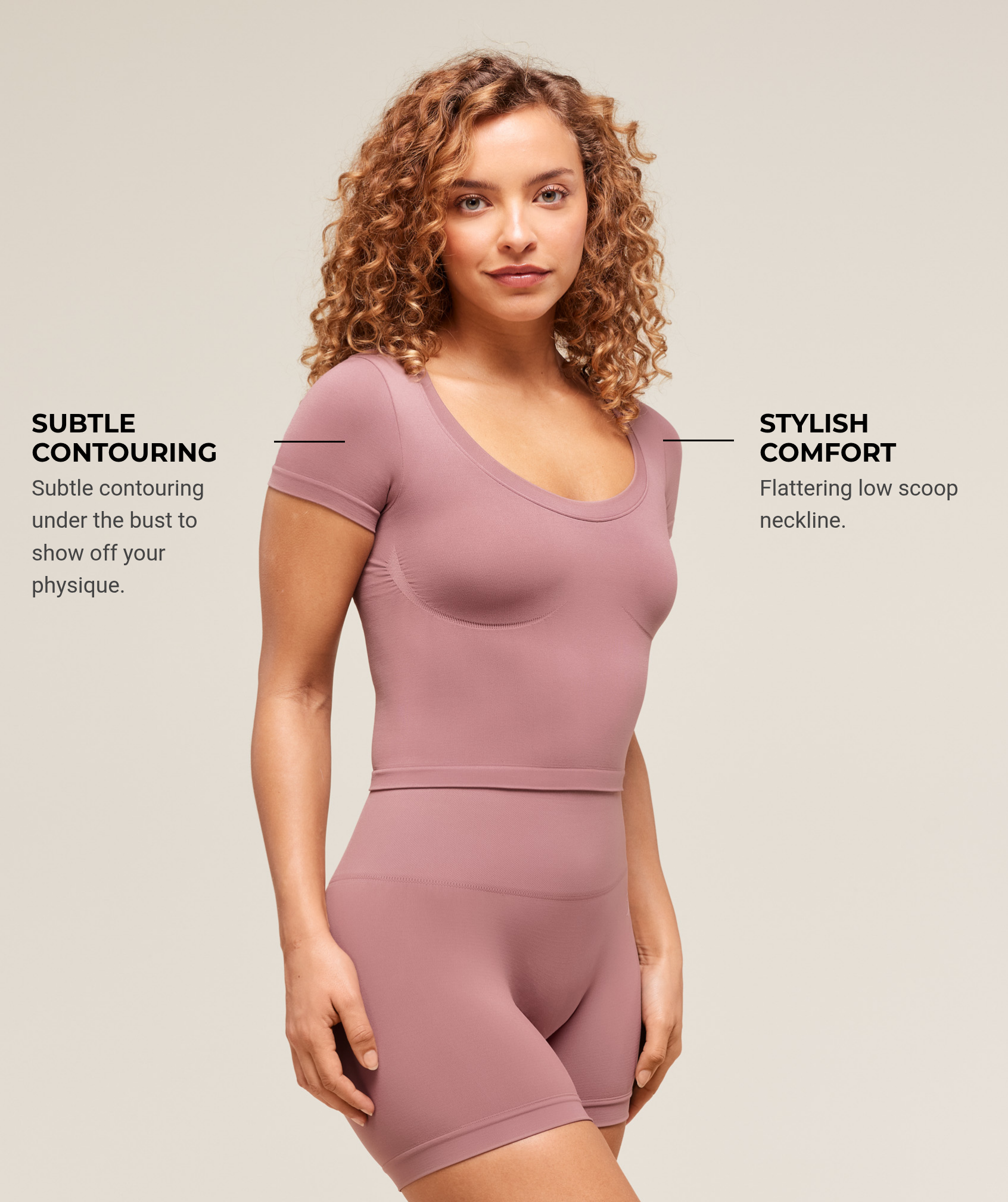 Women's Gymshark Soft Sculpt Midi T-Shirt Calm Pink