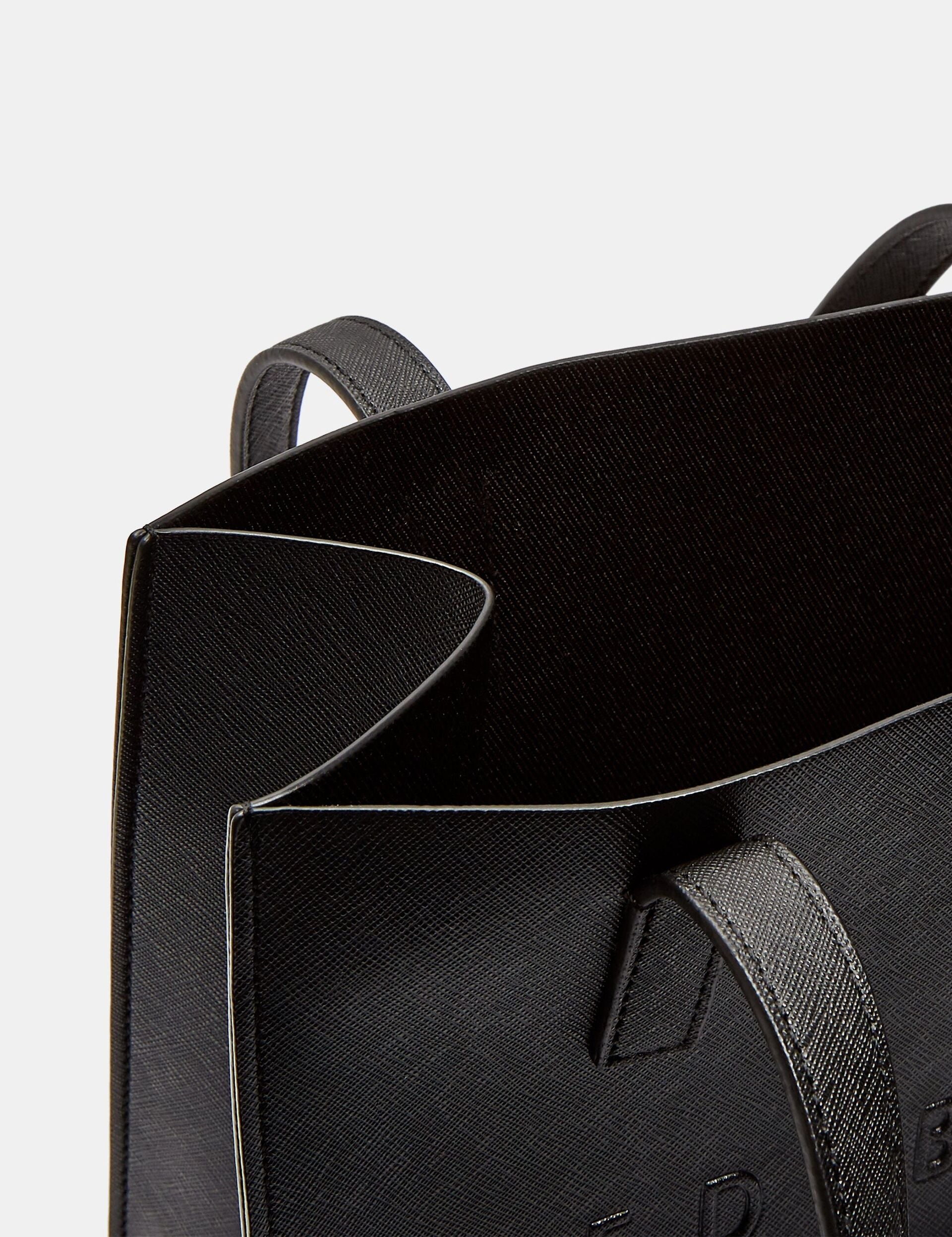 Ted Baker Seacon Black Textured Pu Leather Small Icon Tote Bag Women's