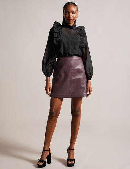 Ted Baker Valiat Aline Leather Mini Skirt Women's