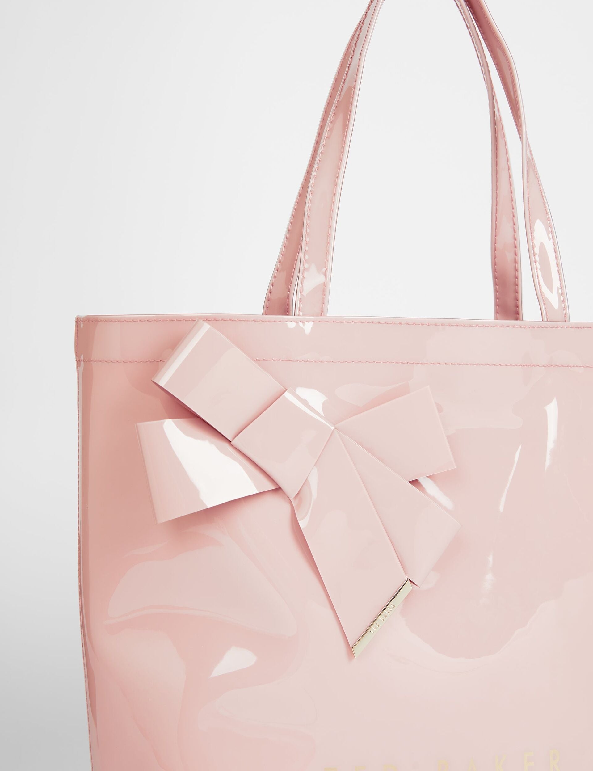 Ted Baker Nicon Pink Knot Bow Vinyl Icon Tote Bag Women's