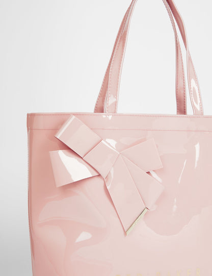 Ted Baker Nicon Pink Knot Bow Vinyl Icon Tote Bag Women's