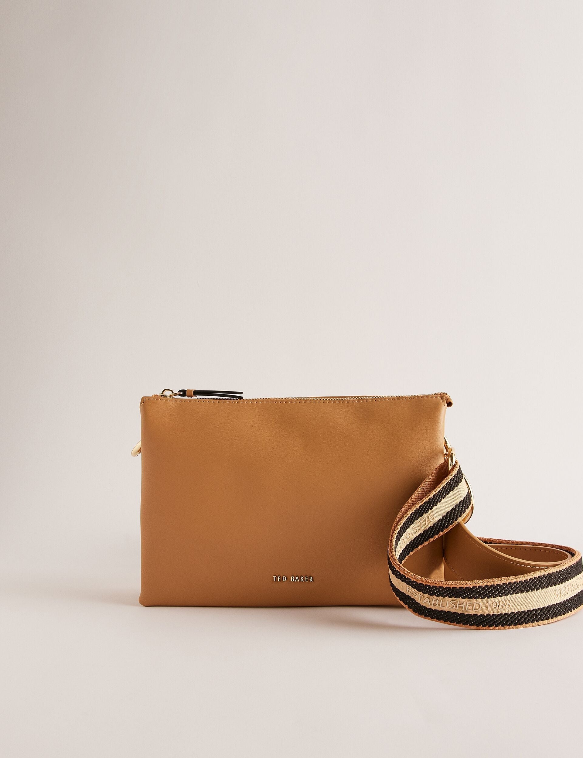 Ted Baker Darceyy Leather Crossbody Bag With Webbing Strap Women's