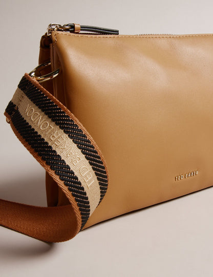Ted Baker Darceyy Leather Crossbody Bag With Webbing Strap Women's