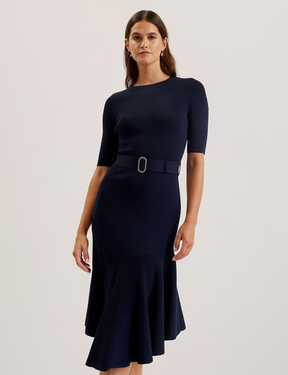 Ted Baker Samalee Flippy Hem Knitted Midi Dress Women's