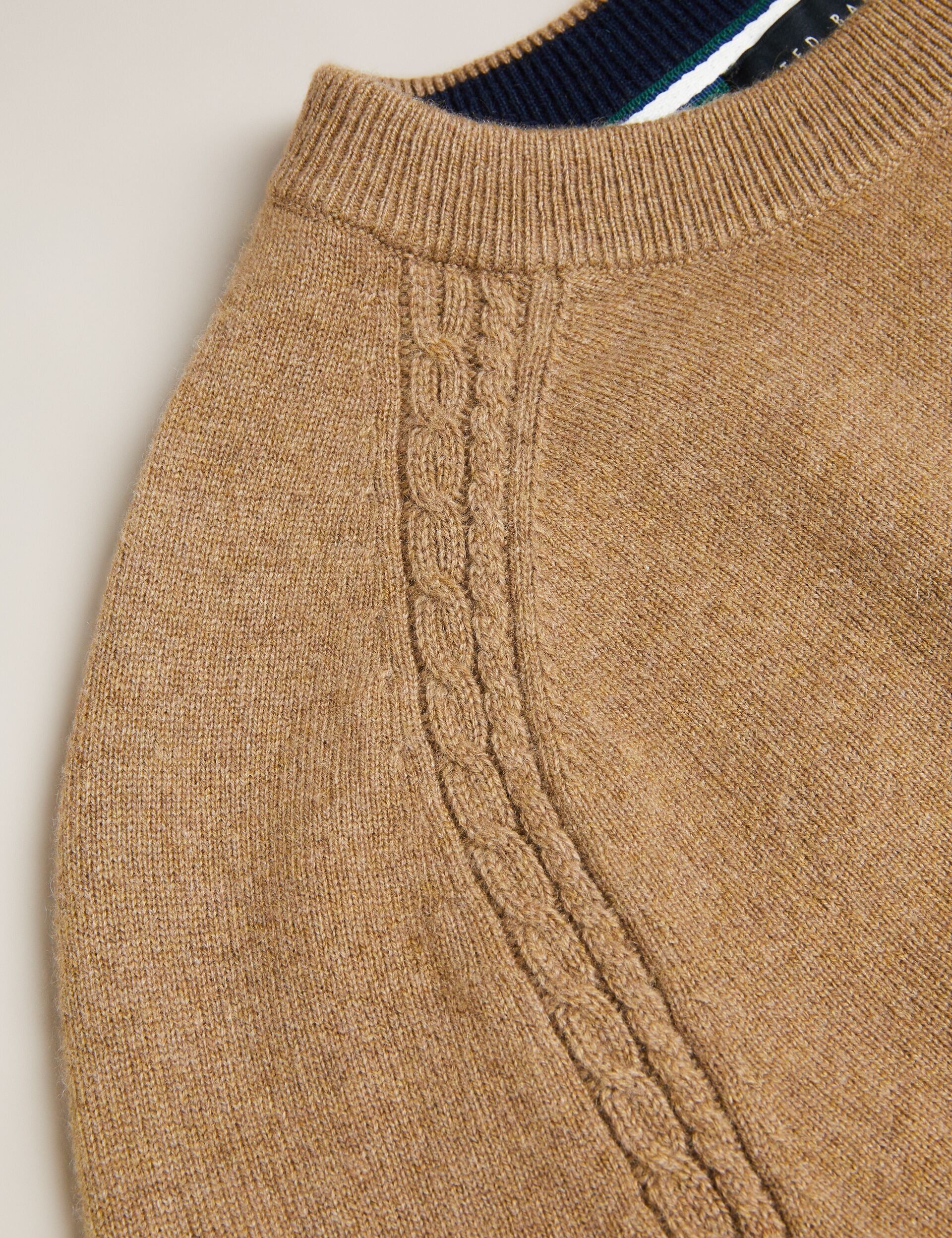 Ted Baker Glant Cashmere Cable Detail Crew Neck Jumper