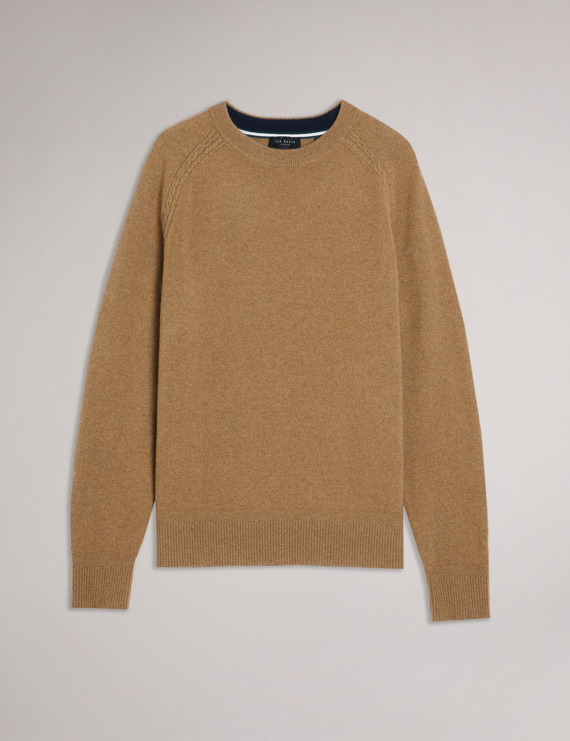 Ted Baker Glant Cashmere Cable Detail Crew Neck Jumper
