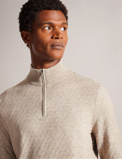 Ted Baker Kurnle T Knit Half Zip Funnel Neck Jumper