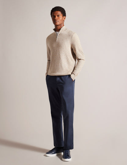 Ted Baker Kurnle T Knit Half Zip Funnel Neck Jumper