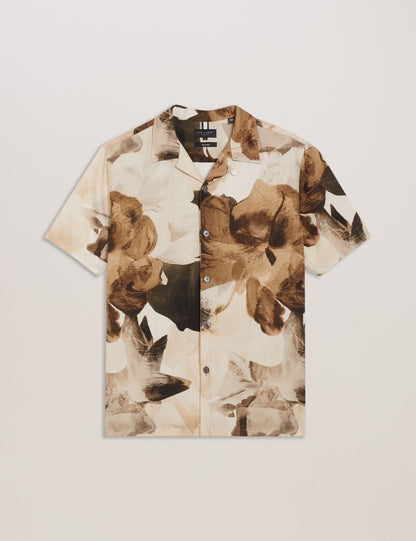 Ted Baker Henris Short Sleeve Relaxed Floral Print Shirt