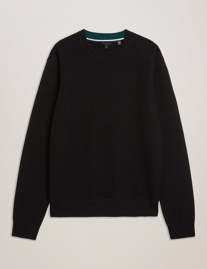 Ted Baker Olmste Boucle Wool Blend Crew Neck Jumper