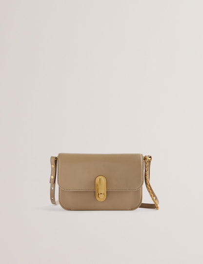Ted Baker Kkaysa Leather Twist Lock Small Crossbody Bag Women's