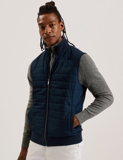 Ted Baker Atho Quilted Funnel Neck Zipup Gilet