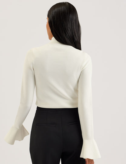 Ted Baker Laynha Flared Sleeve High Neck Knitted Top Women's