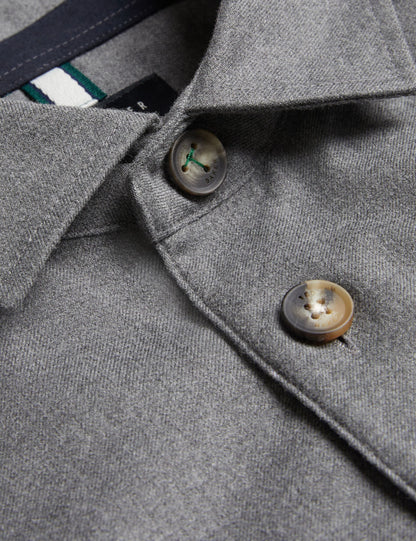 Ted Baker Gaius Wool Blend Shirt With Pocket Detail