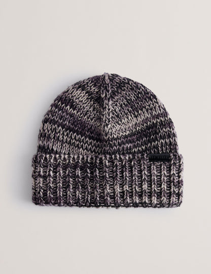 Ted Baker Richiis Marl Knit Turn Up Beanie Hat
