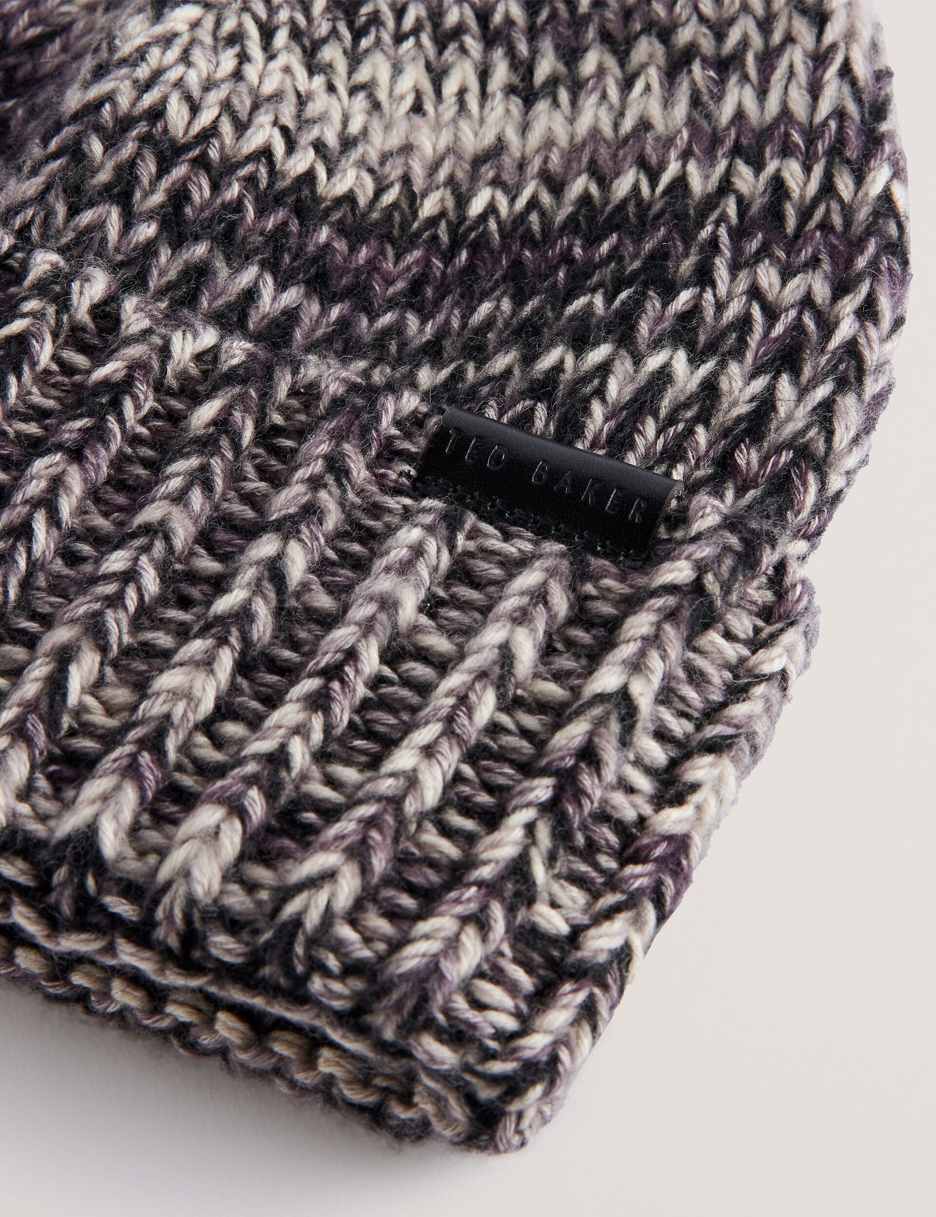Ted Baker Richiis Marl Knit Turn Up Beanie Hat