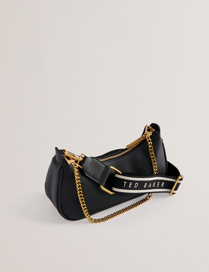 Ted Baker Essiy Leather Baguette Bag With Webbing Strap Women's